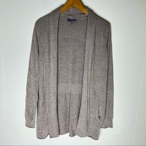 Barefoot Dreams Gray open Cardigan Sz M